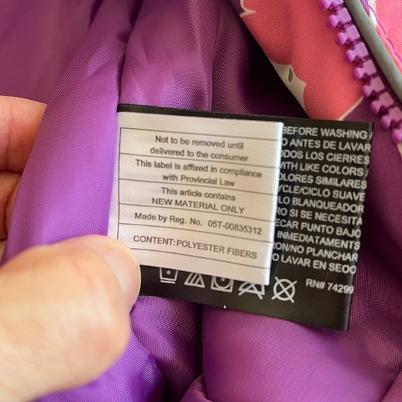 NWT Canada Weather Gear Snow Suit Hooded Kids 6/9MPurple Pink  Waterproof Warm - Picture 10 of 16